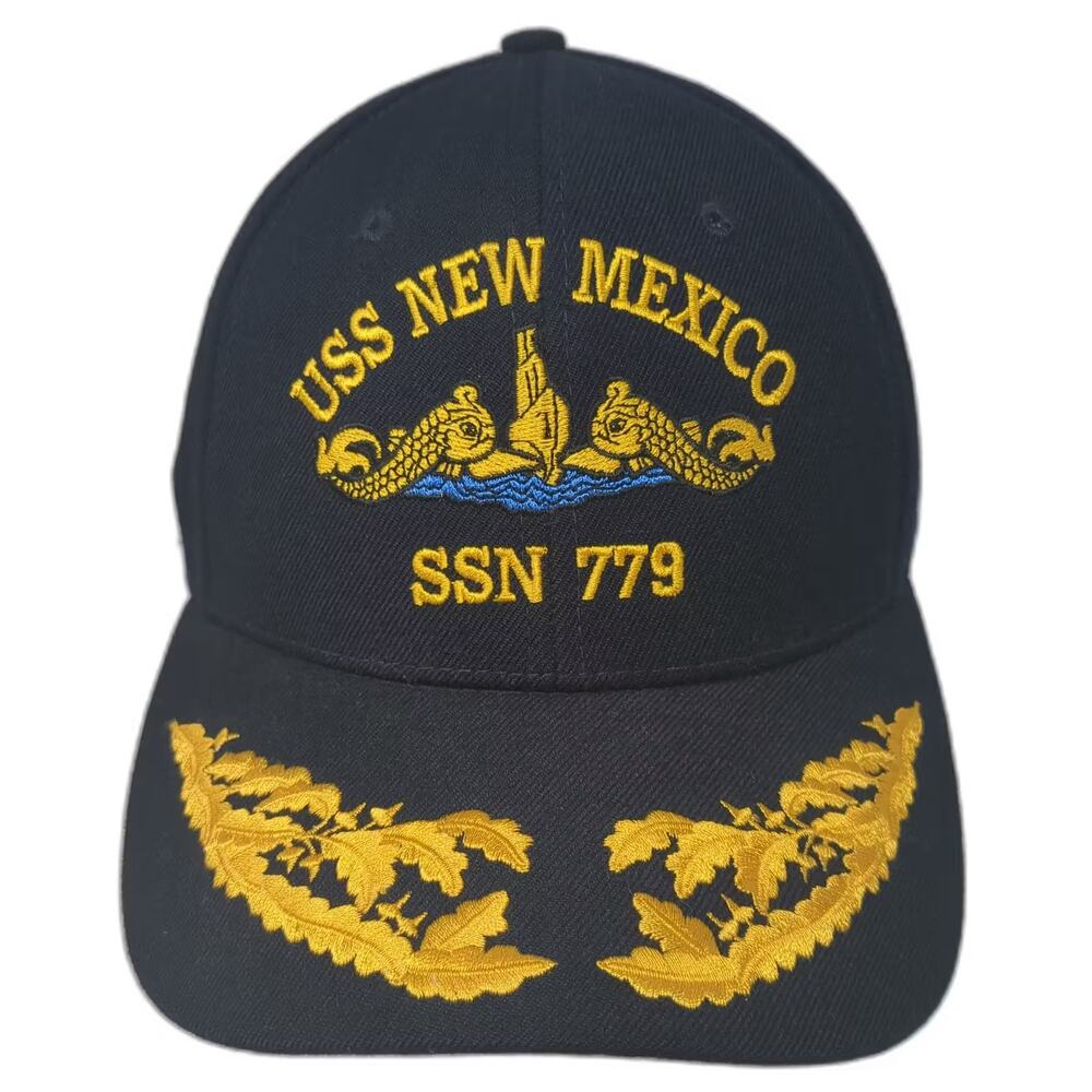 The Corps USS New Mexico SSN 779 Submarine Blue OS Strapback Baseball Cap Hat